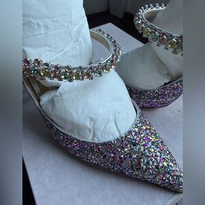 Jimmy Choo Multicolor Glitter Heels